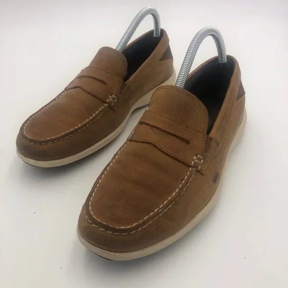 Rockport | Shoes | Tan Rockport Leather Penny Loaferdeck  display picture 1